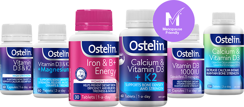Ostelin Menopause Friendly certified product range